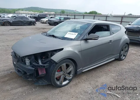 2015 Hyundai Veloster Turbo из США, поврежденный, VIN KMHTC6AE2FU230993